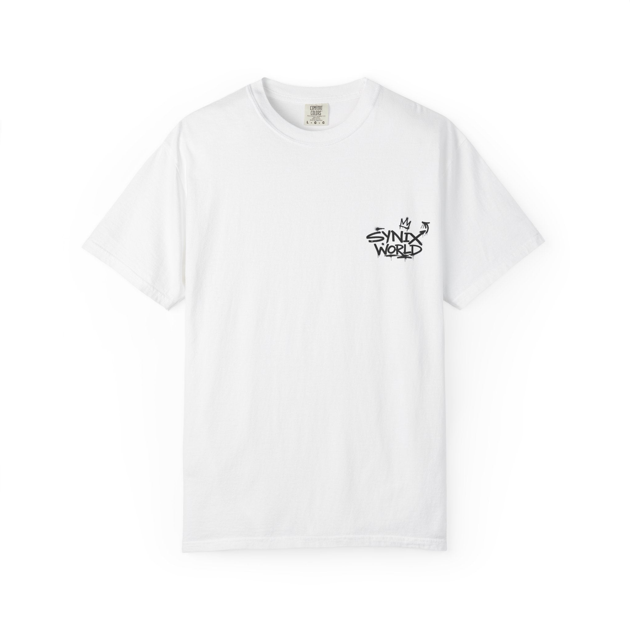 T-Shirt — SYNIX WORLD Graffiti Logo Tee (Streetwear, Urban Art Style)