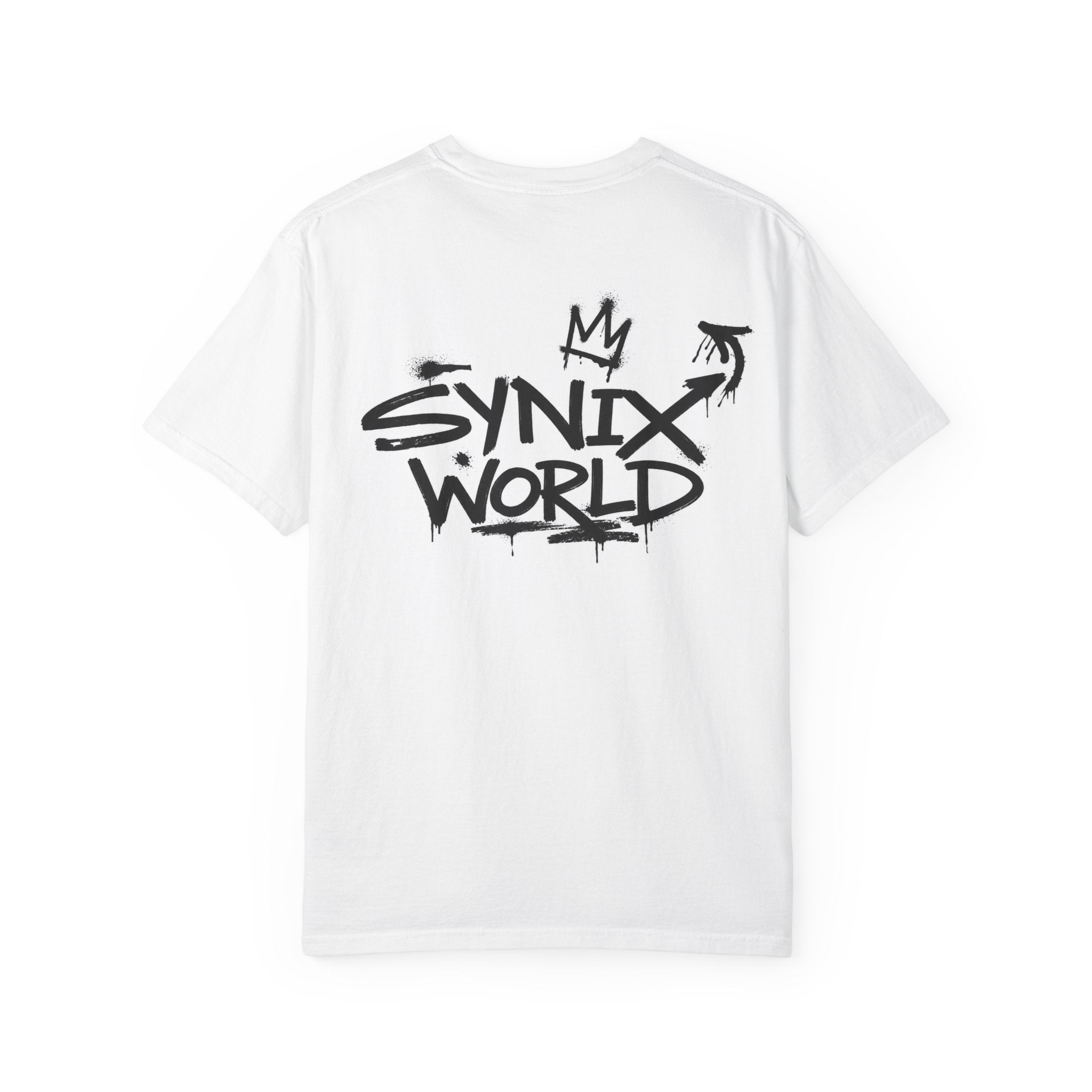 T-Shirt — SYNIX WORLD Graffiti Logo Tee (Streetwear, Urban Art Style)